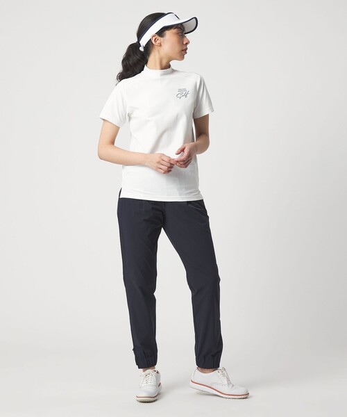 UNITED ARROWS GOLF(ユナイテッドアローズゴルフ)の「ウィメンズ ショルダーライン モックネック シャツ 吸水速乾 UV(Tシャツ/カットソー・レディース・ホワイト/ネイビー・S/M/L)」の14枚目の写真