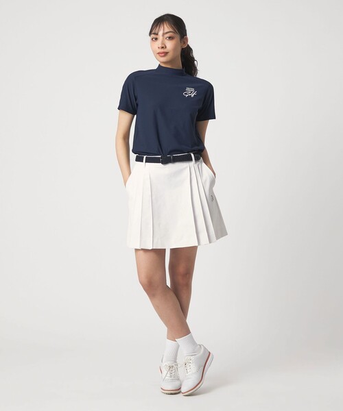 UNITED ARROWS GOLF(ユナイテッドアローズゴルフ)の「ウィメンズ ショルダーライン モックネック シャツ 吸水速乾 UV(Tシャツ/カットソー・レディース・ホワイト/ネイビー・S/M/L)」の16枚目の写真
