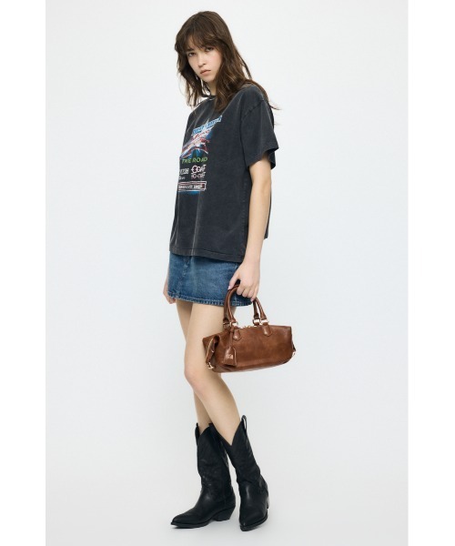MOUSSY(マウジー)の「LOW SLUNG ミニスコート(デニムスカート・レディース・ブラック/ブルー・1/2)」の13枚目の写真