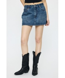 MOUSSY（マウジー）の「LOW SLUNG ミニスコート（デニムスカート）」