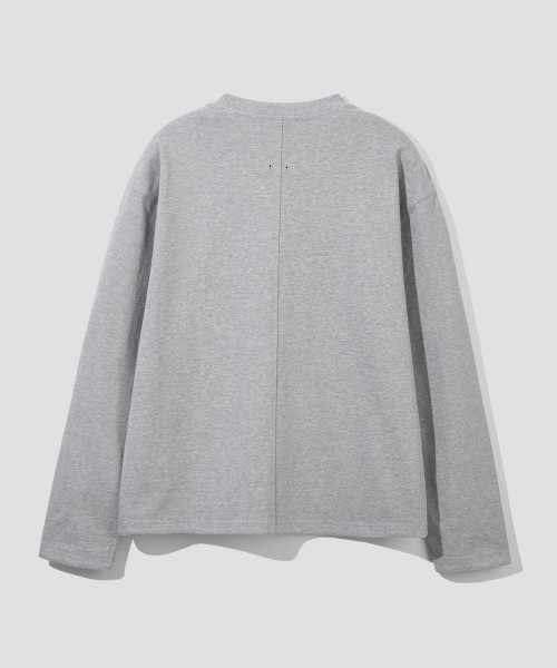 AGOD（エージーオーディー）の「バックインシジョンクロップロングスリーブ [グレー]（Tシャツ/カットソー・レディース・その他・SMALL/MEDIUM/LARGE）」の5枚目の写真