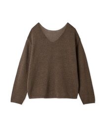 【ウォッシャブル】前後2wayリネン混メッシュニット