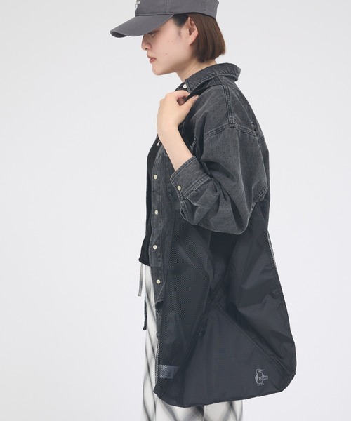 CHUMS(チャムス)の「【CHUMS/チャムス】メッシュトライアングルショルダートートバッグ /Mesh Triangle Shoulder Tote Bag/ユニセックス/11L(ショルダーバッグ・メンズ・ブラック/カーキ/その他・フリー)」の1枚目の写真
