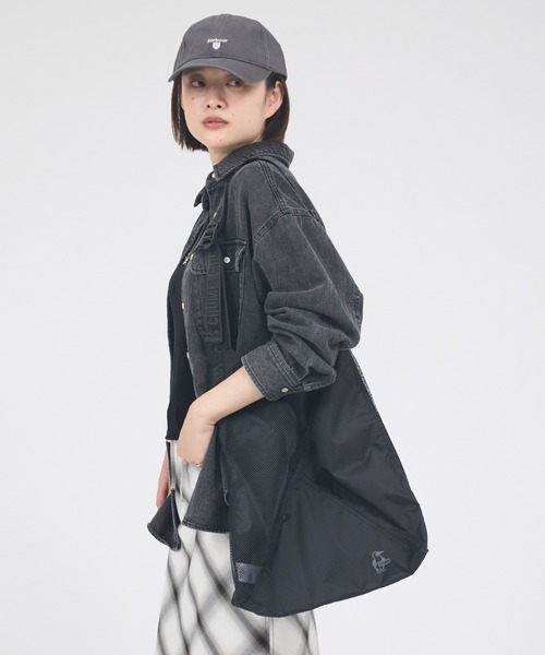 CHUMS(チャムス)の「【CHUMS/チャムス】メッシュトライアングルショルダートートバッグ /Mesh Triangle Shoulder Tote Bag/ユニセックス/11L(ショルダーバッグ・メンズ・ブラック/カーキ/その他・フリー)」の4枚目の写真