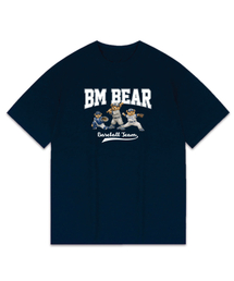 ベースボールチームオーバーサイズ半袖Tシャツ[ネイビー]