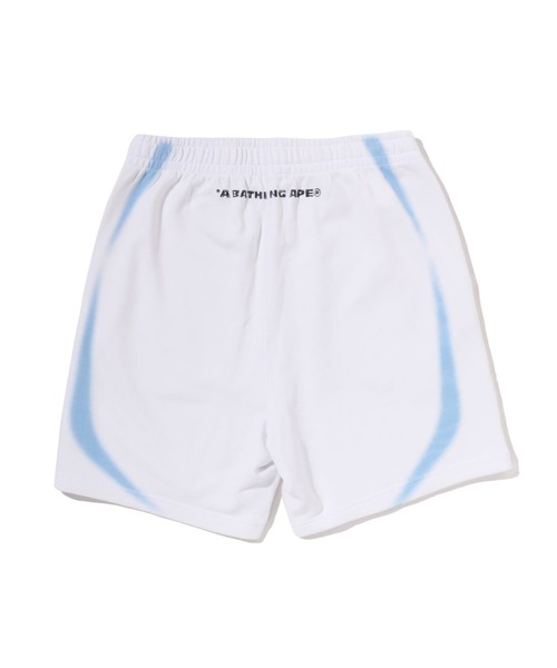 A BATHING APE(アベイシングエイプ)の「HEAVY WASH HAND DRAW FOOTBALL LOGO RELAXED FIT SWEAT SHORTS(その他パンツ・メンズ・ブラック/ホワイト・X-LARGE/XX-LARGE/MEDIUM/SMALL)」の3枚目の写真
