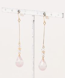 wamushroom by wamcom/SAKURA 桜色clear drop ピアス