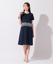 r4947 ローズティアラ Rose Tiara ニット ドッキング チュニック r4947 ローズティアラ Rose Tiara ニット ドッキング チュニックの通販