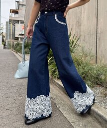チャオパニック　デニム　フリル CIAOPANIC（チャオパニック） ジーンズ デニム デニムパンツ 「無地
