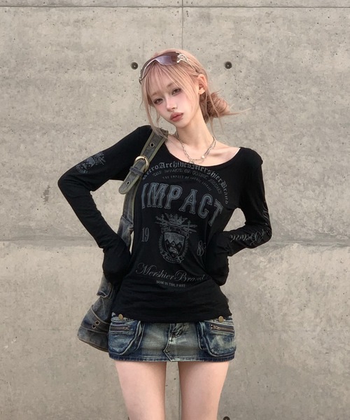 エンブレムレタリングデザインTシャツ（Tシャツ/カットソー）｜KsG