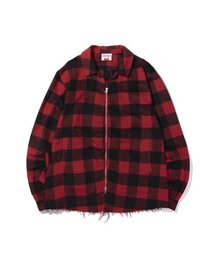 EXTRAORDINARY（エクストラオーディナリー）の「SHIRRING CHECK SHIRT RED（シャツ/ブラウス）」