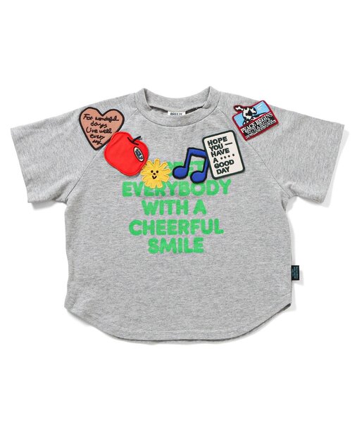 BREEZE(ブリーズ)の「ワッペンいっぱい半袖Tシャツ(Tシャツ/カットソー・キッズ・ブラウン/グレー・80/90/100/110/120/130/140)」の13枚目の写真