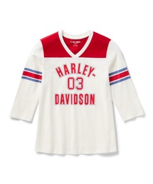 Harley-Davidson | H-D(R) エッセンシャル・七分袖 Vネック(Tシャツ/カットソー)