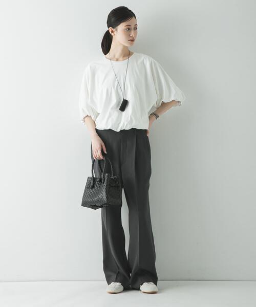URBAN RESEARCH(アーバンリサーチ)の「バルーンカットソー(Tシャツ/カットソー・レディース・ブラック/オフホワイト・FREE)」の4枚目の写真
