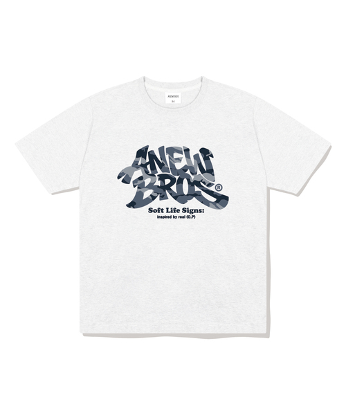 ANEWBROS（アニュブロス）の「カモストリート オーバーサイズ 半袖Tシャツ 4カラー [ANSE_2006]（Tシャツ/カットソー・レディース・ライトグレー/ブラック/ホワイト/ネイビー・SMALL/MEDIUM/LARGE/X-LARGE）」の3枚目の写真