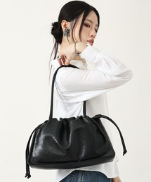 ZOZO限定【STYLE CODE/スタイルコード】フェイクレザー ギャザーバッグ
