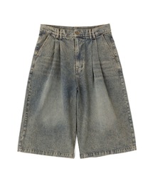 BEAVER | B omnivore/ビーオムニボー　TUCK DENIM SHORTS タックデニムショーツ(その他パンツ)