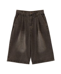 B omnivore/ビーオムニボー TUCK DENIM SHORTS タックデニムショーツ
