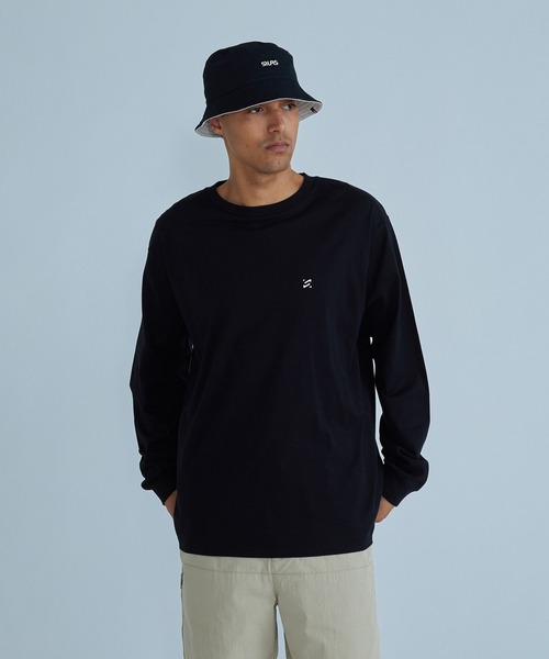 SILAS（サイラス）の「STRIPED SLEEVE L/S TEE（Tシャツ/カットソー・メンズ・ホワイト/ブラック/マスタード・XL/L/M）」の3枚目の写真