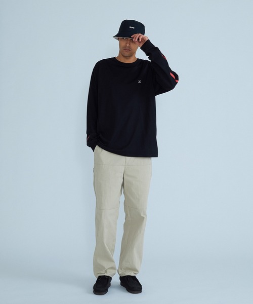 SILAS（サイラス）の「STRIPED SLEEVE L/S TEE（Tシャツ/カットソー・メンズ・ホワイト/ブラック/マスタード・XL/L/M）」の14枚目の写真