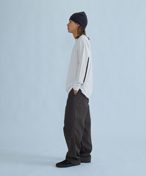 SILAS（サイラス）の「STRIPED SLEEVE L/S TEE（Tシャツ/カットソー・メンズ・ホワイト/ブラック/マスタード・XL/L/M）」の16枚目の写真