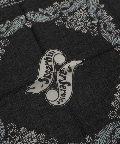 SUGARHILL（シュガーヒル）の「BANDANA（バンダナ/スカーフ・メンズ・ワインレッド/ブルー/ブラック・0）」の5枚目の写真