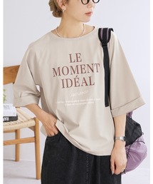 reca | 【接触冷感】刺繍&プリント配色ロゴラグランTシャツ(Tシャツ/カットソー)