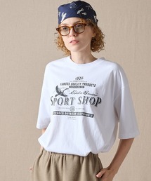 バードプリント 半袖Tシャツ