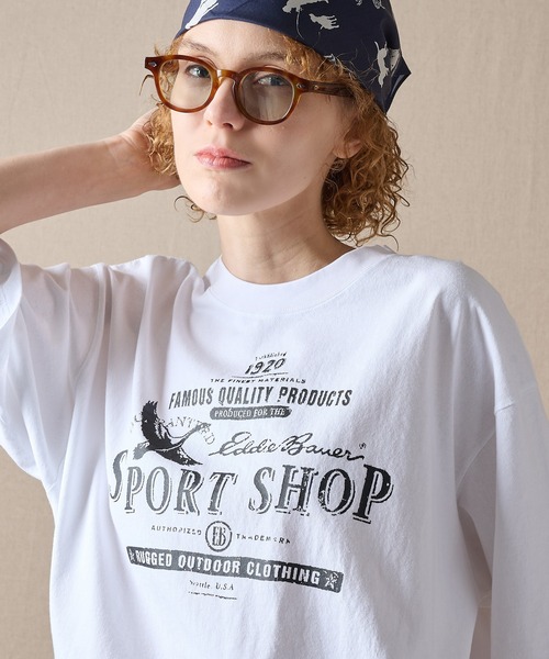 Eddie Bauer(エディーバウアー)の「バードプリント 半袖Tシャツ(Tシャツ/カットソー・メンズ・ベージュ/ダークネイビー/グリーン/ホワイト・XXL/M/XL/L/S)」の9枚目の写真