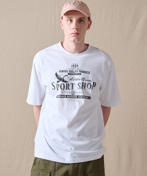 Eddie Bauer(エディーバウアー)の「バードプリント 半袖Tシャツ(Tシャツ/カットソー・メンズ・ベージュ/ダークネイビー/グリーン/ホワイト・XXL/M/XL/L/S)」の5枚目の写真