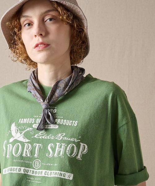 Eddie Bauer(エディーバウアー)の「バードプリント 半袖Tシャツ(Tシャツ/カットソー・メンズ・ベージュ/ダークネイビー/グリーン/ホワイト・XXL/M/XL/L/S)」の19枚目の写真