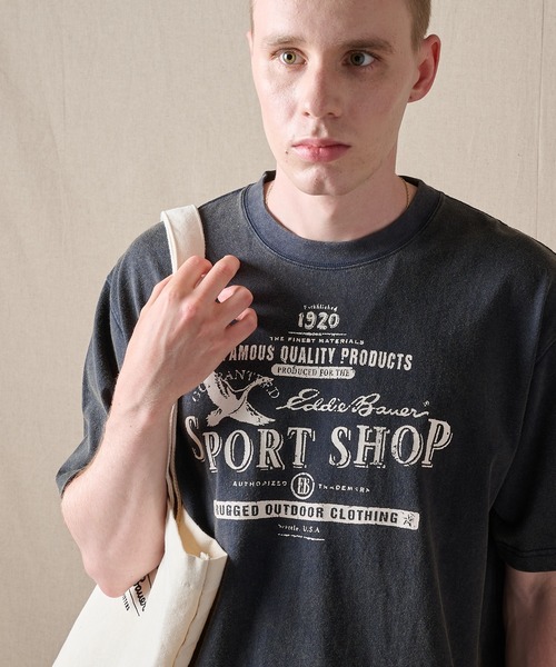 Eddie Bauer(エディーバウアー)の「バードプリント 半袖Tシャツ(Tシャツ/カットソー・メンズ・ベージュ/ダークネイビー/グリーン/ホワイト・XXL/M/XL/L/S)」の21枚目の写真