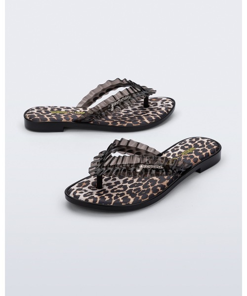 melissa（メリッサ）の「MELISSA FLIP FLOP SLIM + GANNI AD（サンダル・レディース・ブラック/ブラウン/レッド/イエロー/ブルー・38/39/37/35-36）」の6枚目の写真