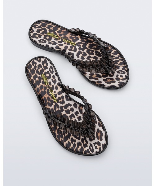 melissa（メリッサ）の「MELISSA FLIP FLOP SLIM + GANNI AD（サンダル・レディース・ブラック/ブラウン/レッド/イエロー/ブルー・38/39/37/35-36）」の7枚目の写真