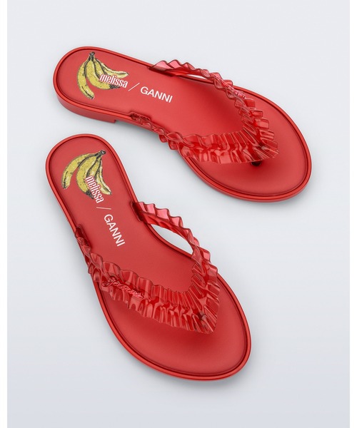 melissa（メリッサ）の「MELISSA FLIP FLOP SLIM + GANNI AD（サンダル・レディース・ブラック/ブラウン/レッド/イエロー/ブルー・38/39/37/35-36）」の15枚目の写真