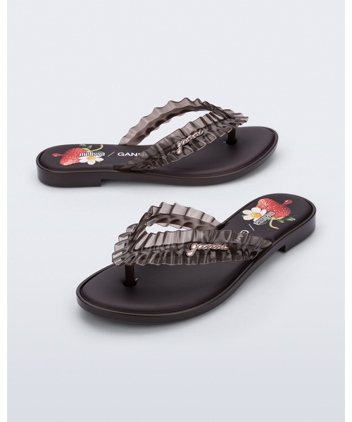 melissa（メリッサ）の「MELISSA FLIP FLOP SLIM + GANNI AD（サンダル・レディース・ブラック/ブラウン/レッド/イエロー/ブルー・38/39/37/35-36）」の22枚目の写真