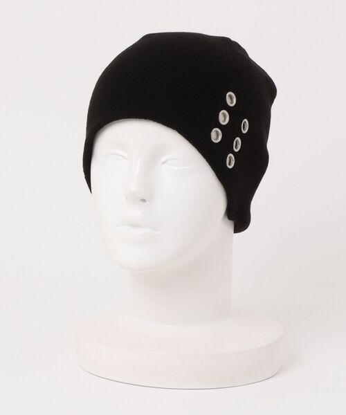 Chikashitsu +(チカシツプラス)の「【Chikashitsu +】6 eyelet beanie (2color) / 【チカシツプラス】アイレットビーニー(ニットキャップ/ビーニー・メンズ・ブラック/チャコール・ONE SIZE)」の7枚目の写真