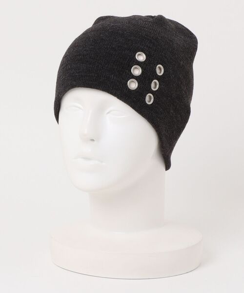 Chikashitsu +(チカシツプラス)の「【Chikashitsu +】6 eyelet beanie (2color) / 【チカシツプラス】アイレットビーニー(ニットキャップ/ビーニー・メンズ・ブラック/チャコール・ONE SIZE)」の20枚目の写真