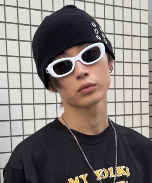 Chikashitsu +(チカシツプラス)の「【Chikashitsu +】6 eyelet beanie (2color) / 【チカシツプラス】アイレットビーニー(ニットキャップ/ビーニー・メンズ・ブラック/チャコール・ONE SIZE)」の21枚目の写真