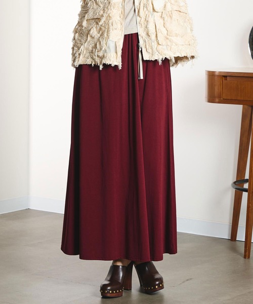 ROSE BUD(ローズバッド)の「JERSEY SKIRT(スカート・レディース・ブラック/グレー/バーガンディー・S/M)」の1枚目の写真