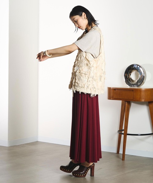 ROSE BUD(ローズバッド)の「JERSEY SKIRT(スカート・レディース・ブラック/グレー/バーガンディー・S/M)」の21枚目の写真
