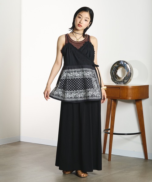 ROSE BUD(ローズバッド)の「JERSEY SKIRT(スカート・レディース・ブラック/グレー/バーガンディー・S/M)」の6枚目の写真