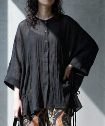 ROUND PARTS SHEER SHORT SH / ラウンドパーツシアーショートシャツ