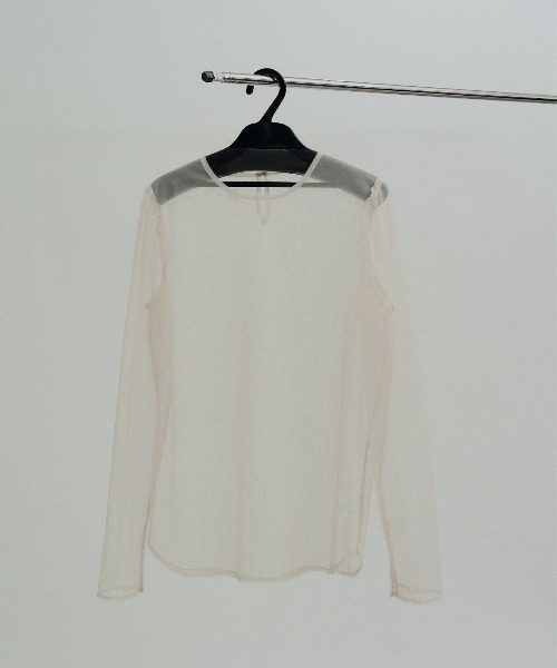 LE'RURE(リルアー)の「Original sheer tops(ドレス・レディース・ベージュ/グレー/ブラック/ブラウン・MEDIUM)」の4枚目の写真