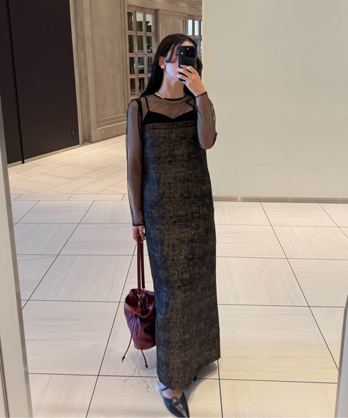 LE'RURE(リルアー)の「Original sheer tops(ドレス・レディース・ベージュ/グレー/ブラック/ブラウン・MEDIUM)」の6枚目の写真