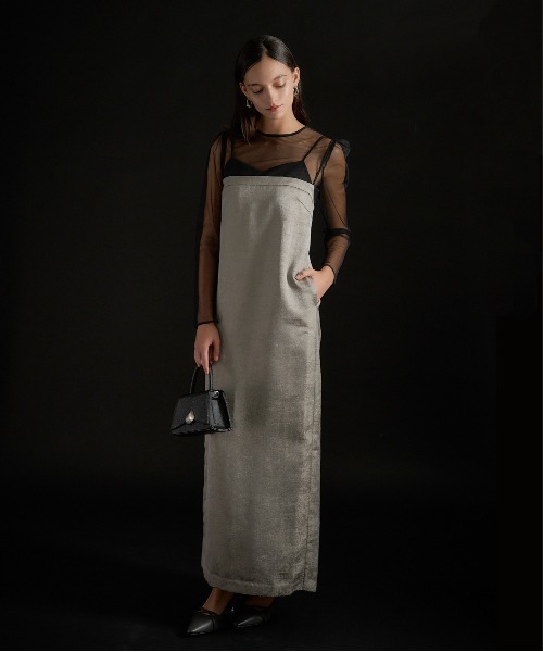 LE'RURE(リルアー)の「Original sheer tops(ドレス・レディース・ベージュ/グレー/ブラック/ブラウン・MEDIUM)」の10枚目の写真