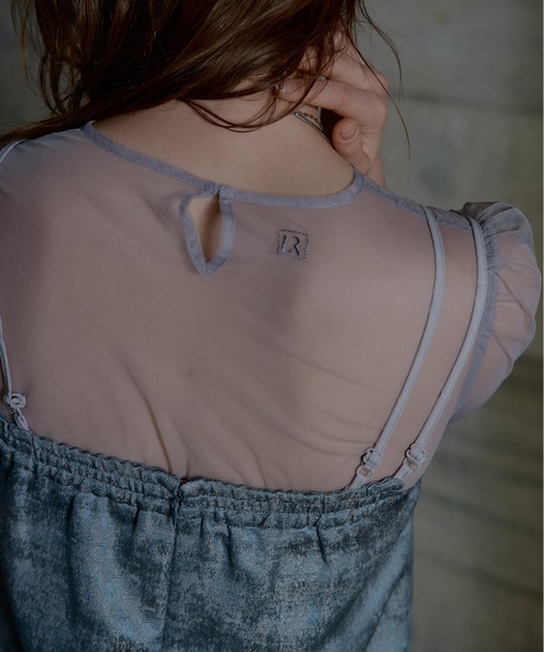 LE'RURE(リルアー)の「Original sheer tops(ドレス・レディース・ベージュ/グレー/ブラック/ブラウン・MEDIUM)」の16枚目の写真