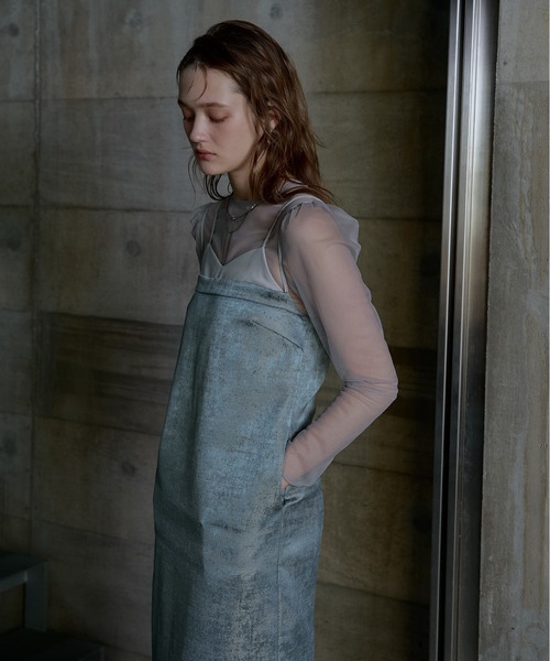 LE'RURE(リルアー)の「Original sheer tops(ドレス・レディース・ベージュ/グレー/ブラック/ブラウン・MEDIUM)」の17枚目の写真