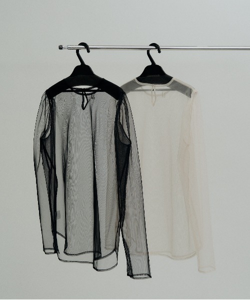 LE'RURE(リルアー)の「Original sheer tops(ドレス・レディース・ベージュ/グレー/ブラック/ブラウン・MEDIUM)」の20枚目の写真