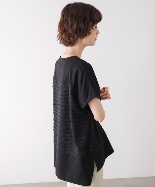 Bou Jeloud(ブージュルード)の「フリルJQ切替ワイドプルオーバー(Tシャツ/カットソー・レディース・ライム/オフホワイト/ブラック・FREE)」の20枚目の写真